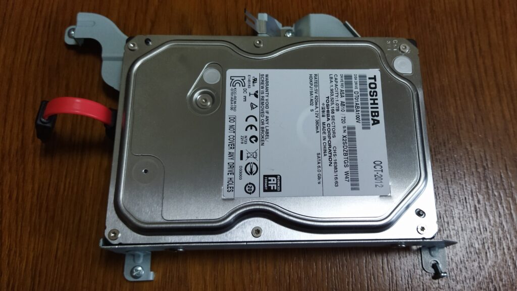 東芝ブルーレイ DBR-T350 HDD その1