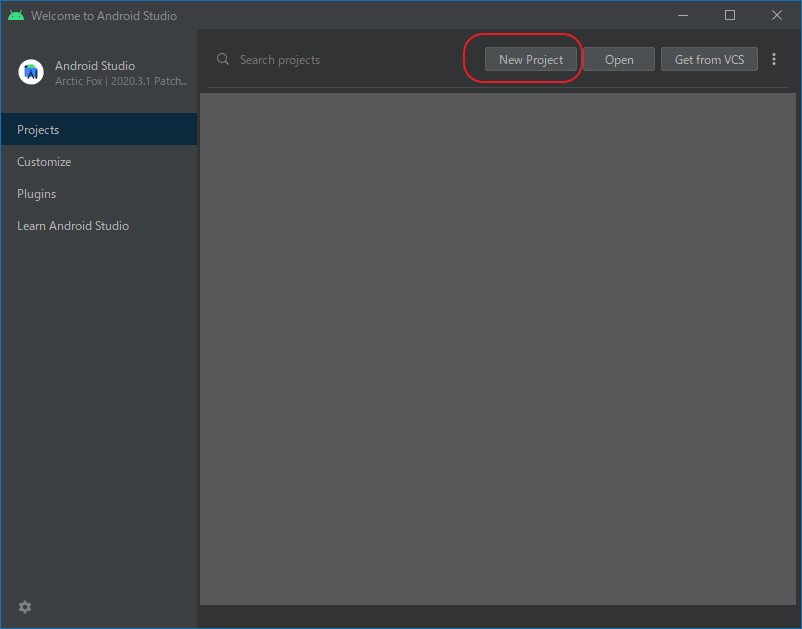 Android-Studio-Welcome