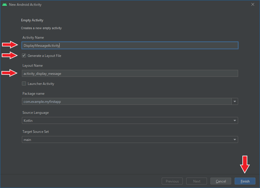 DisplayMessageActivityと修正入力する