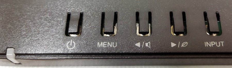 iiyama ProLite X2474HS ディスプレイ 裏面にスイッチ