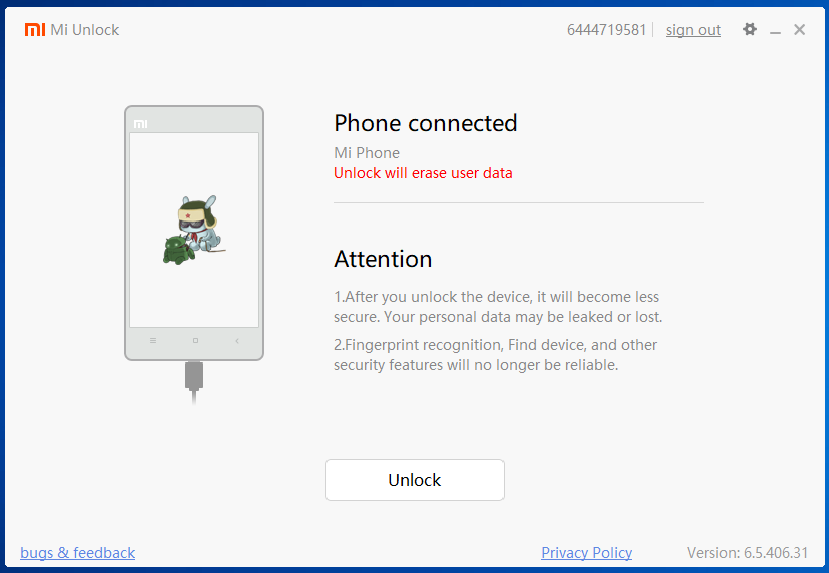 Phone connected, Attention