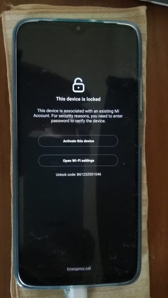This device is locked このデバイスはロックされています