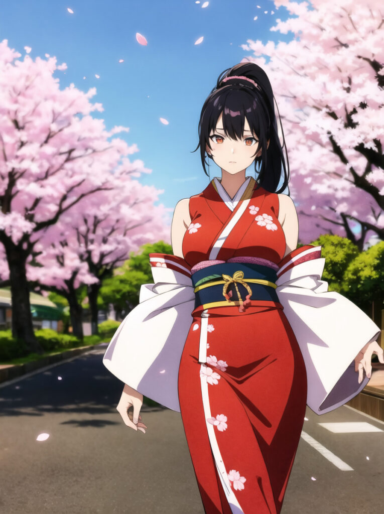 着物と桜 Model は、 ambientmix-half